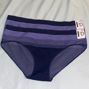 Navy and Purple Striped Panties